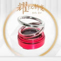 Solar Double Ring Suspended Rotating Aromatherapy Gradient Car Perfume Holder Long-Lasting Light Fragrance Car Interior Decoration Ornaments