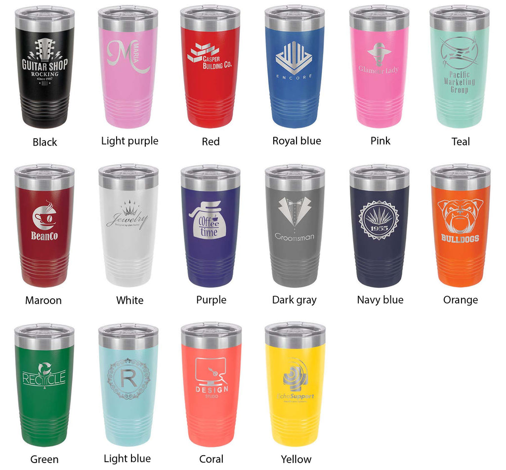 East Okoboji Lake Map Tumbler Travel Mug Insulated Laser Engraved Coffee Cup Iowa 20 oz